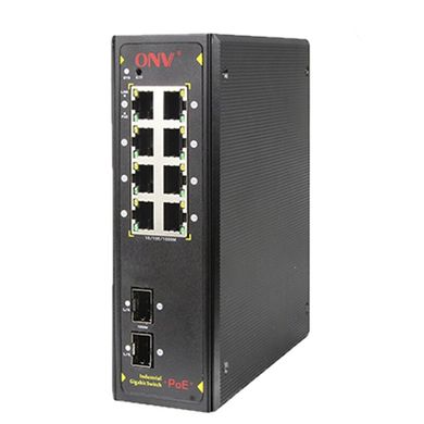 PоЕ коммутатор ONV-IPS7108PF, 9-14 портов, 8 портов, 2 порта, PoE at (30Вт)