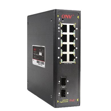 PоЕ коммутатор ONV-IPS7108PF, 9-14 портов, 8 портов, 2 порта, PoE at (30Вт)