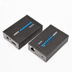 HDMI удлинитель 60м FullHD по 1 кабелю Cat.5e, 6 с блоком питания