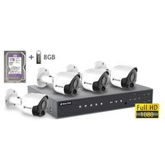 Комплект видеонаблюдения BALTER KIT 2MP 4Bullet, 4 камеры, Проводной, Уличная, AHD, 2 Мп