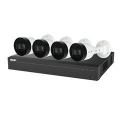 Комплект видеонаблюдения Dahua EZIP-KIT/NVR1B04HC-4P/E/4-B1B20, 4 камеры, Проводной, Уличная, Ip, 2 Мп