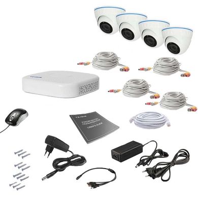 Комплект видеонаблюдения Tecsar AHD 4IN 5MEGA, 4 камеры, Проводной, Внутреняя, AHD, 5 Мп