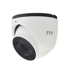 2MP IP відеокамера TVT Digital TD-9525E3, Білий, 2.8-12 мм, Купол, Варіофокальний, 2 Мп, 30-50 метрів, Підтримка microSD, Вбудований мікрофон, PoE, Вхід аудіо, Вулиця