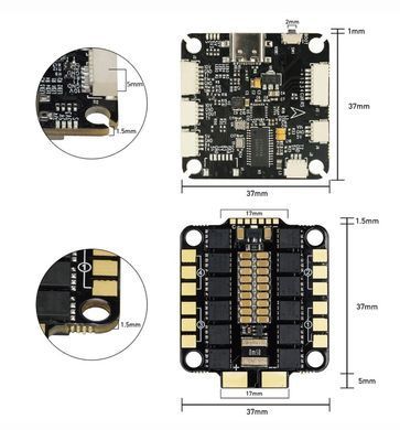 Полетный стек FlashHobby F405 FC с BLS 60A ESC