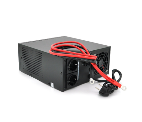 Инвертор BRAZZERS BRSW-LFP-1000-12 (800Вт), под внешний АКБ 12V(LiFePo4/GEL/AGM), ток заряда 10/20A, BOX, 800, Правильная синусоида