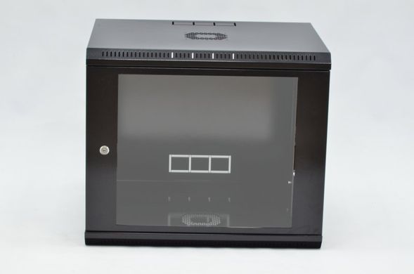 Шкаф 9U, 600х500х507 мм (Ш*Г*В), эконом, акриловое стекло, black UA-MGSWL95B
