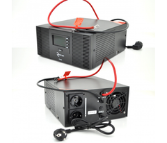 ИБП с правильной синусоидой RITAR RTSWrl-600 (420Вт), 12В с переключнием тока заряда 10A и 20 A (360*330*230) 9,6 кг (290*255*120), 420 Вт, 600 Ва, Правильная синусоида, Линейно-интерактивный, Внешняя