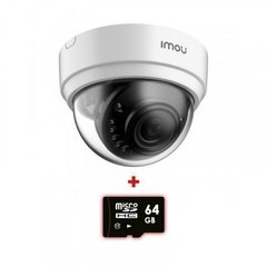 Wi-Fi видеокамера Imou IPC-D22P, Купол, Фиксированный, 2 Мп, 2.8 мм, 20 метров, Wi-Fi, Поддержка microSD, Помещение