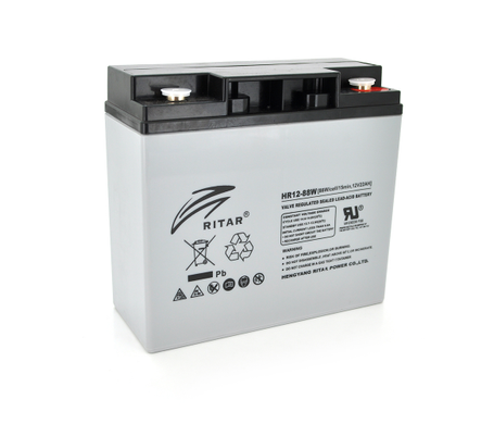 Аккумуляторная батарея AGM RITAR HR1288W, Gray Case, 12V 22.0Ah ( 181 х 77 х 167 (167 ) 6.50kg Q4