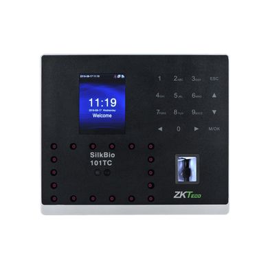 Мульти биометрический терминал ZKTeco SilkBio-101TC, Face ID, Бесконтактная карта, Отпечаток пальца, USB, TCP/IP, Настенный