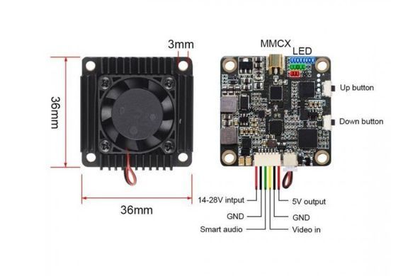 Відеопередавач (VTX) AKK Ultra Long Range 3W 5.8GHz 96CH Low Band (TX3000AC96)