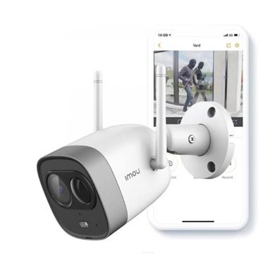 Wi-Fi видеокамера Imou IPC-G26EP, Белый, 2.8 мм, Цилиндр, Фиксированный, 2 Мп, 30 метров, Wi-Fi, Поддержка microSD, Встроенный микрофон, Улица