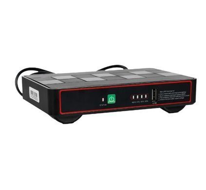 Источник бесперебойного питания DC UPS Kraft KRF-MUPS-1812 5V/9V/12V/24V/PoE, LiFePO4 2*6Ah, для роутера и медиаконвертера