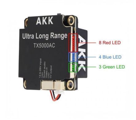 Відеопередавач (VTX) AKK Ultra Long Range 5W 4.9G-6G 96CH