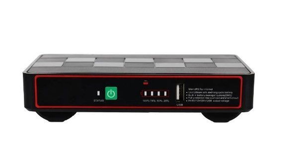 Источник бесперебойного питания DC UPS Kraft KRF-MUPS-1812 5V/9V/12V/24V/PoE, LiFePO4 2*6Ah, для роутера и медиаконвертера