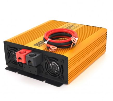 Інвертор напруги Mexxsun MXSPSW-1000, 24V/220V, 1000W з правильною синусоїдою, 2 Shuko, клемні дроти, Q4