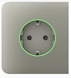 Бічна панель для вбудованої розетки Ajax SideCover (smart) Olive