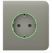 Бічна панель для вбудованої розетки Ajax SideCover (smart) Olive