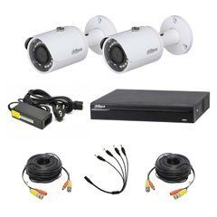 Комплект видеонаблюдения Dahua KIT1MP-OUT, 2 камеры, Уличная, HD-CVI, 1 Мп