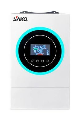 Комплект резервного живлення: гібридний інвертор 4.5kVA/4.2kW Sako SUNON V 24V +120A MPPT й акумуляторна батарея 25.6В 100Аг Cyclen 25.6V 100AH LiFePo4