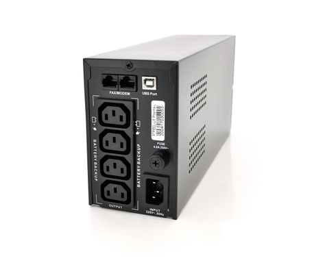 ДБЖ Ritar RTP650L-UX-IEC (390W) Proxima-L, LED, AVR, 3st, USB, 4xIEC-320 C14, 145-290Vac, 1x12V7Ah, plastik Case (314 x 97 X 143) 4,6 кг Q4, 390 Вт, 650 Ва, Аппроксимірована синусоїда, Вбудована