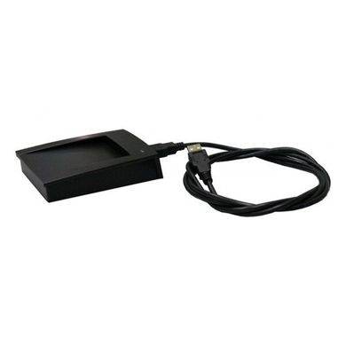 USB зчитувач ZKTeco CR10-E, Черный, Карточки/брелки, Em-Marine, USB, Настільний, Приміщення, Пластик