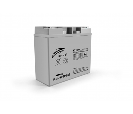 Акумуляторна батарея AGM RITAR RT12200, Gray Case, 12V 20.0Ah (181 х 77 х 167) Q4