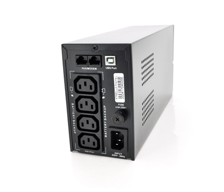 ДБЖ Ritar RTP850L-UX-IEC (510W) Proxima-L, LED, AVR, 3st, USB, 4xIEC-320 C14, 145-290Vac, 1x12V9Ah, plastik Case (314 x 97 X 143) 5,8 кг Q4, 510 Вт, 850 Ва, Аппроксимірована синусоїда, Вбудована