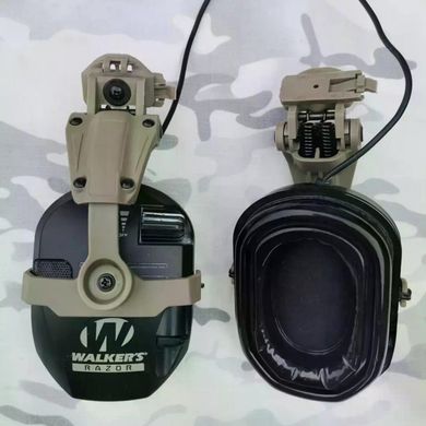 Кріплення адаптер Чебурашка на каску шолом для навушників Walkers (TAN)