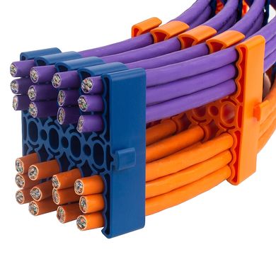Устройство для организации 24 кабелей кат. 6, 6А синий