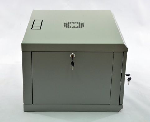 Шкаф 6U, 600х500х373 мм (Ш*Г*В), эконом, акриловое стекло, grey UA-MGSWL65G