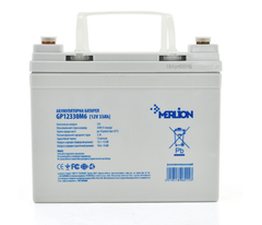 Акумуляторна батарея MERLION AGM GP12330M6 12 V 33 Ah (195 x 130 x 155 (165)) White / Black Q1