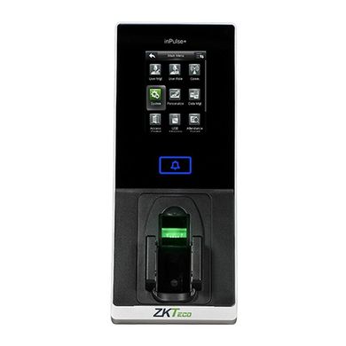 Биометрический терминал контроля доступа inPulse+, Отпечаток пальца, По венам ладони, RS232/485, USB, TCP/IP, Настольный