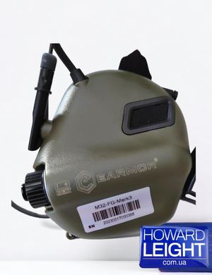 Активні захисні навушники Earmor M32 MARK3 (FG) Olive Mil-Std