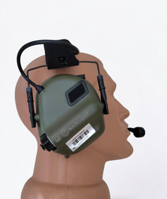 Активні захисні навушники Earmor M32 MARK3 (FG) Olive Mil-Std