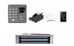 Биометрический комплект СКД на одну дверь для офиса, Автономный, Биометрический, Внутреняя, Магнитный, Отпечаток пальца/отпечаток пальца, Считыватель/кнопка