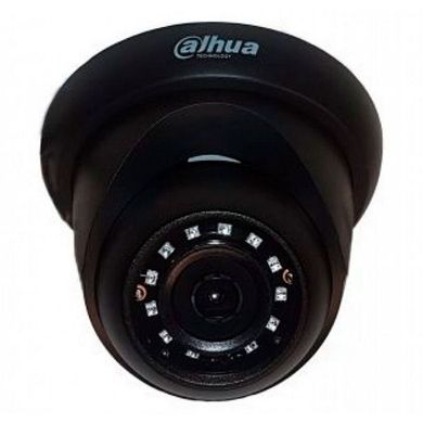 Відеокамера Dahua DH-HAC-HDW1200RP-BE (2.8 мм), Черный, Dahua, 2.8 мм, 2 мп, HD-CVI, 20 метров, Пластик, Немає