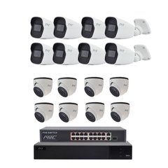 Комплект видеонаблюдения TVT-KIT-H2-2MP/16 BAZE, 16 камер, Проводной, Уличная, Ip, 2 Мп