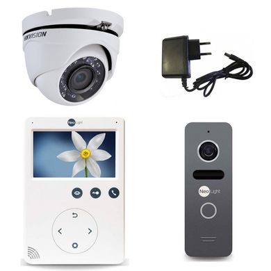 Комплект домофона з камерою Neolight Tetta + Solo + Hikvision DS-2CE56C0T-IRMF