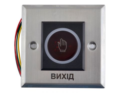 Бесконтактная кнопка выхода врезная BMN-01-NO/NC (корпус металл), Врезной, бесконтактный