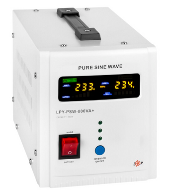 ИБП с правильной синусоидой 12V LPY-PSW-800VA+(560Вт)5A/15A