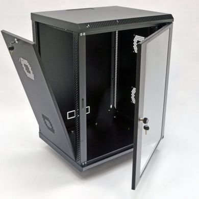 Шкаф 19", 15U, 600х500х773мм (Ш*Г*В), акриловое стекло, black UA-MGSWA155B