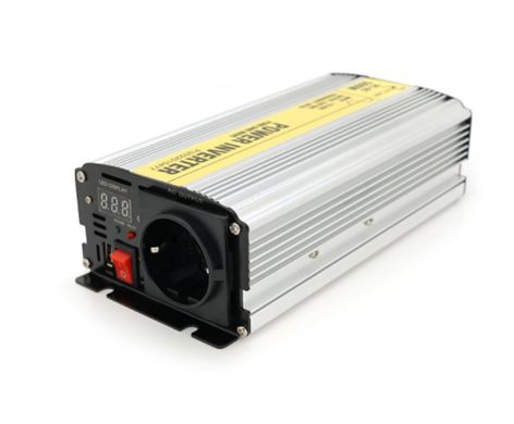 Інвертор напруги RITAR RSC-500, 12V/220V, 500W з правильною синусоїдою, 1xShuko, 1xUSB, клемні дроти, BOX, Q20