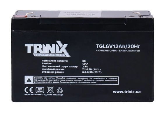 Аккумуляторная батарея гелевая 6В 12Ач Trinix TGL6V12Ah/20Hr GEL