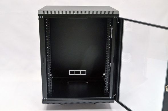 Шкаф 19", 15U, 600х500х773мм (Ш*Г*В), акриловое стекло, black UA-MGSWA155B