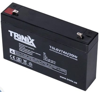Аккумуляторная батарея гелевая 6В 7Ач Trinix TGL6V7Ah/20Hr GEL