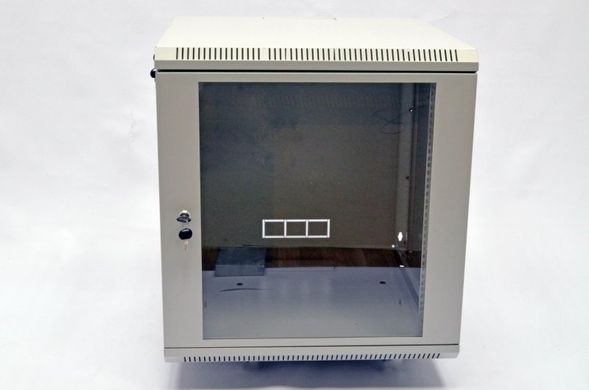 Шкаф 19", 15U, 600х500х773мм (Ш*Г*В), акриловое стекло, grey UA-MGSWA155G