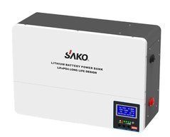 Комплект резервного живлення Sako: гібридний інвертор 11kW SUNPOLO-11K +150A MPPT та 2 акумуляторні батареї 51.2В 5120Втг Li-Wall series LiFePo4