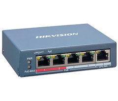 4-портовий керований POE комутатор Hikvision DS-3E1105P-EI