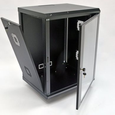Шкаф 19", 15U, 600х600х773мм (Ш*Г*В), акриловое стекло, black UA-MGSWA156B